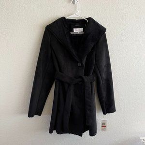 NEW Calvin Klein Faux Fur Coat